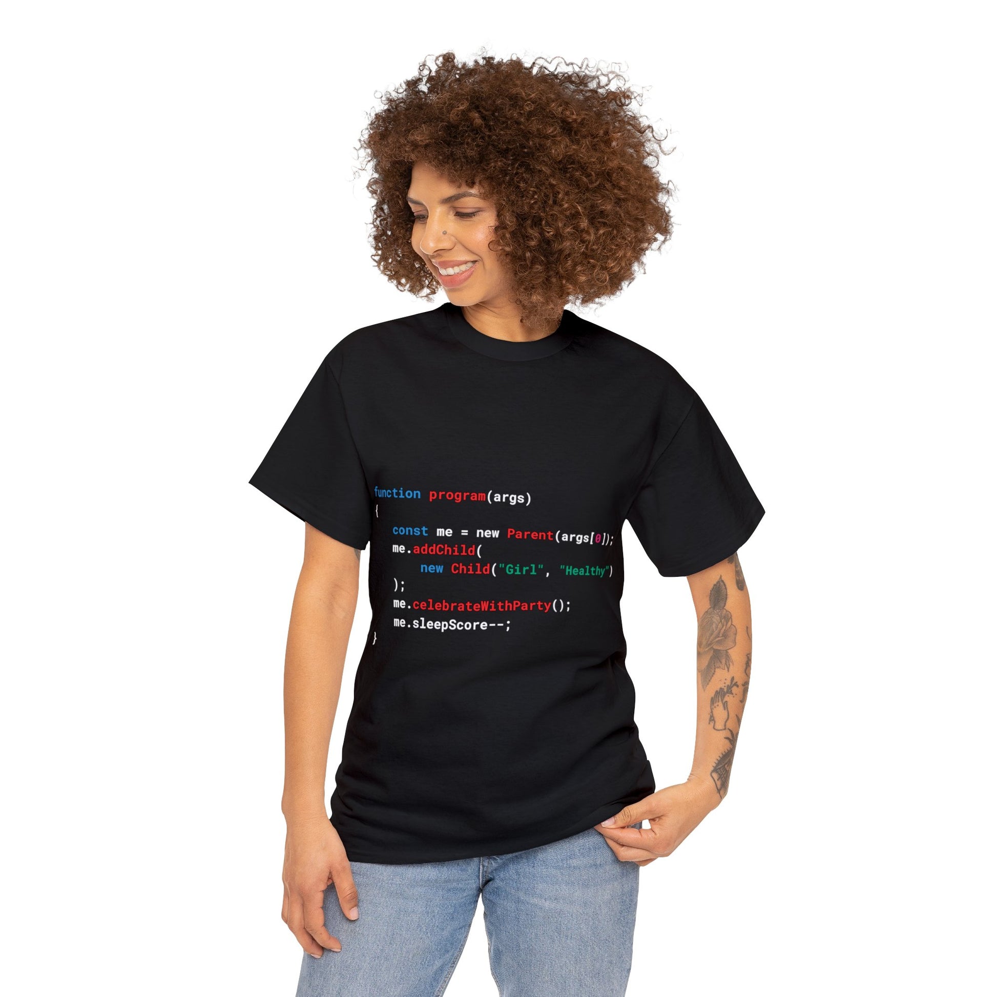 Birth Announcement - Girl - JavaScript - T-shirt