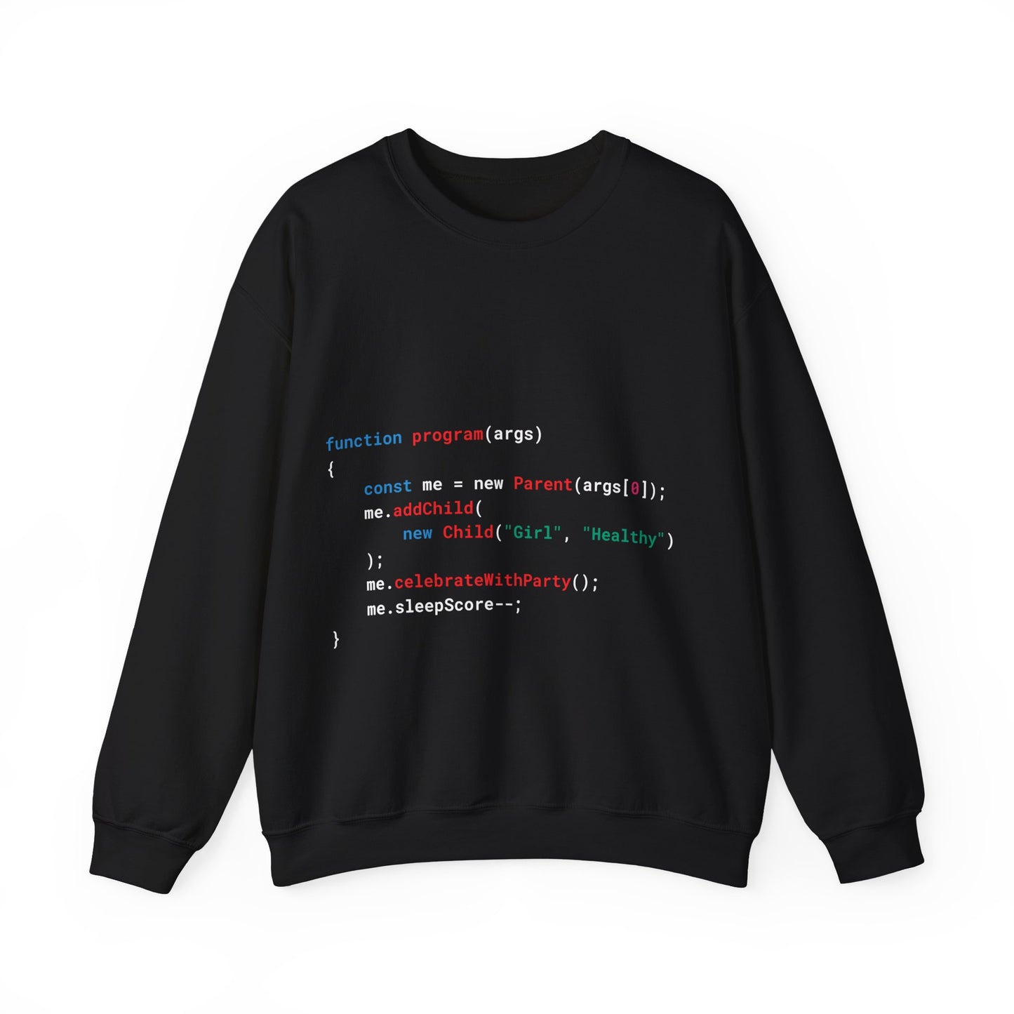 Birth Announcement - Girl - JavaScript - Crewneck Sweatshirt