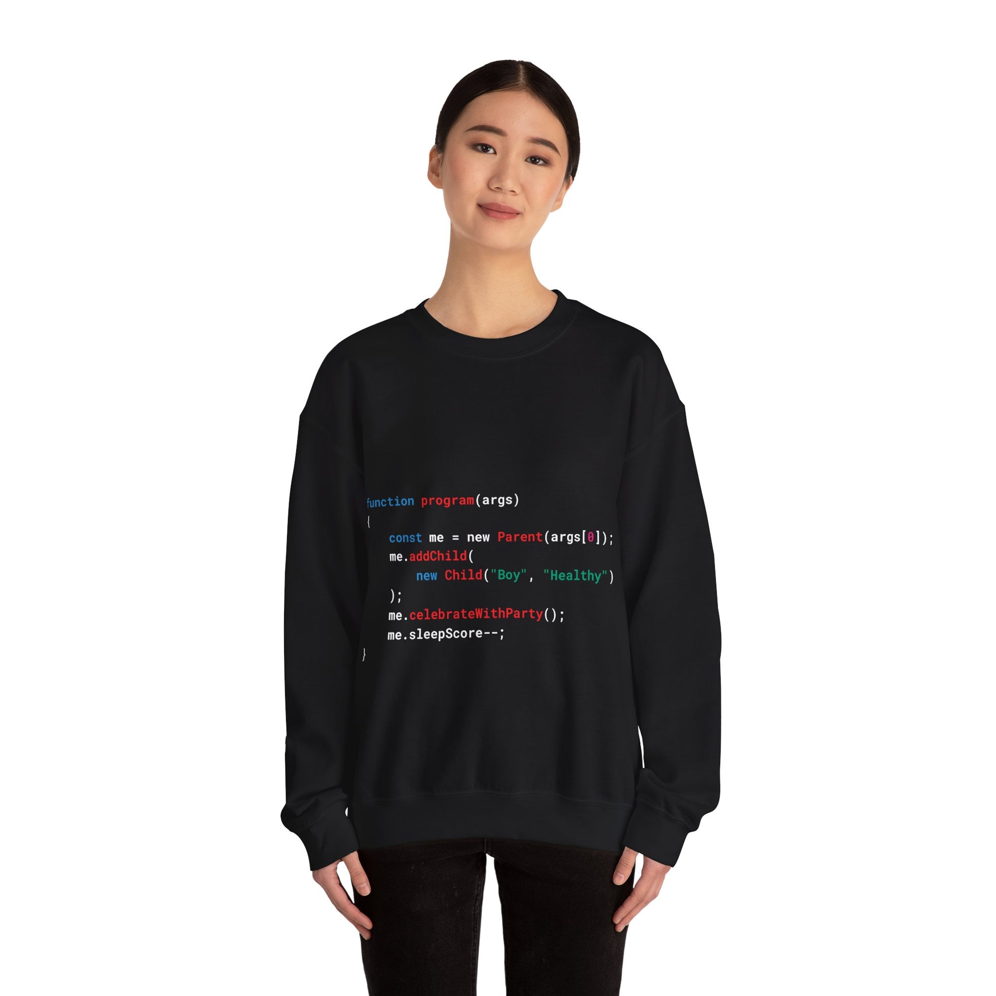 Birth Announcement - Boy - JavaScript - Crewneck Sweatshirt